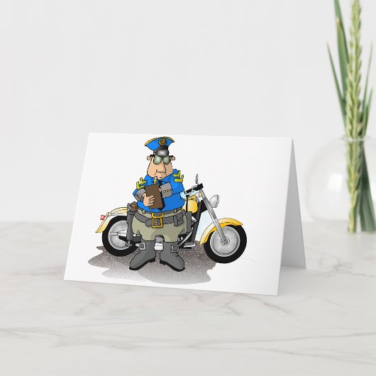 警察官書のチケットグリーティングカード カード