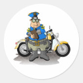 警察官書のチケットシール ラウンドシール (正面)