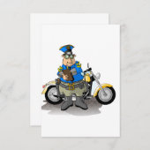 警察官書のAチケット招待状 招待状 (正面/裏面)