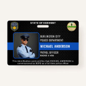 警察官法パーソナライズされた執行ID バッジ (正面)