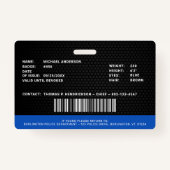 警察官法パーソナライズされた執行ID バッジ (裏面)