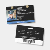 警察官法パーソナライズされた執行ID バッジ (Front & Back)