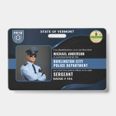 警察官法パーソナライズされた執行ID バッジ (正面)