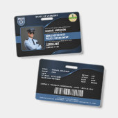 警察官法パーソナライズされた執行ID バッジ (正面＆裏面)