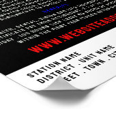 警察官法リクルートメント警察車サイレン ポスター (角)