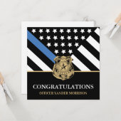 警察官法執行アカデミー卒業 カード (正面/裏面インサイチュ)