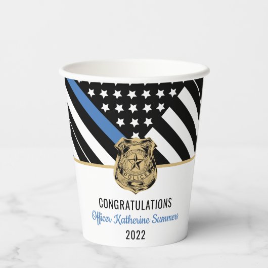 警察官法執行卒業党 紙コップ (裏面)