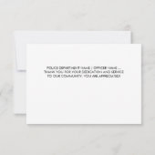 警察官法執行旗シンブルーライン サンキューカード (裏面)