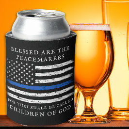 警察官法執行薄青色ライン 缶クーラー