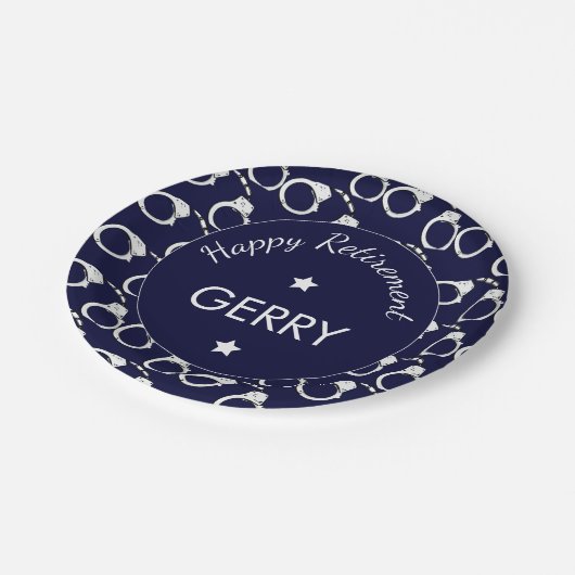 警察官法執行退職パーティー ペーパープレート (アングル)