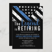 警察官法執行退職パーティー 招待状 (正面/裏面)