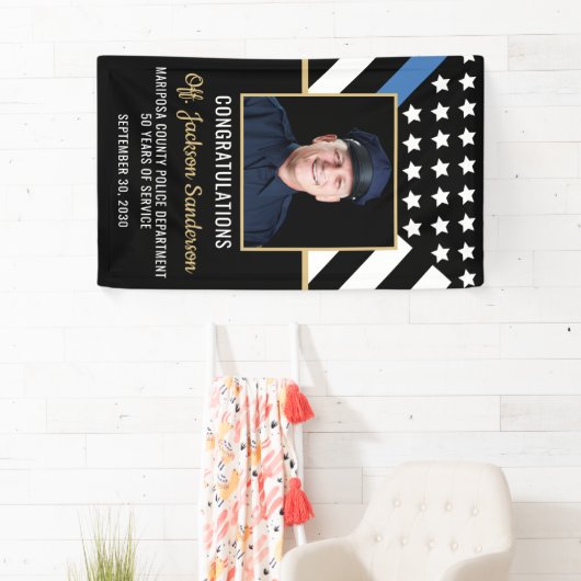 警察官法執行退職写真 横断幕 (インサイチュ)