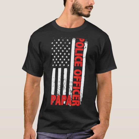警察官父の日パパ Tシャツ (正面)