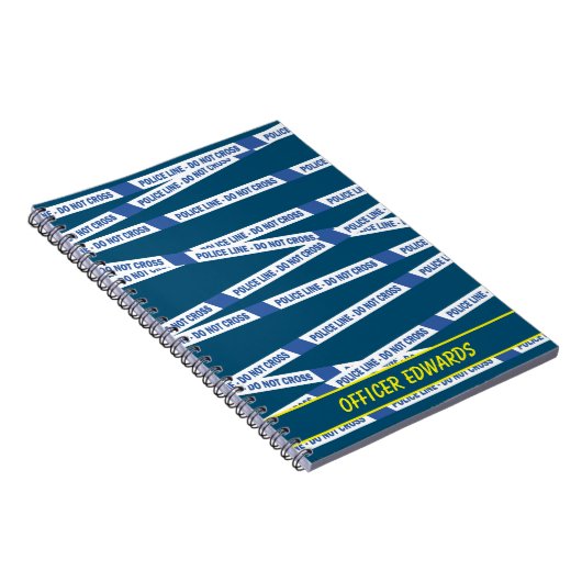 警察官犯罪現場がテープブルーを超えない ノートブック (右側)