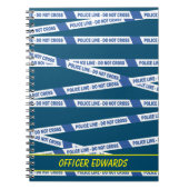 警察官犯罪現場がテープブルーを超えない ノートブック (正面)