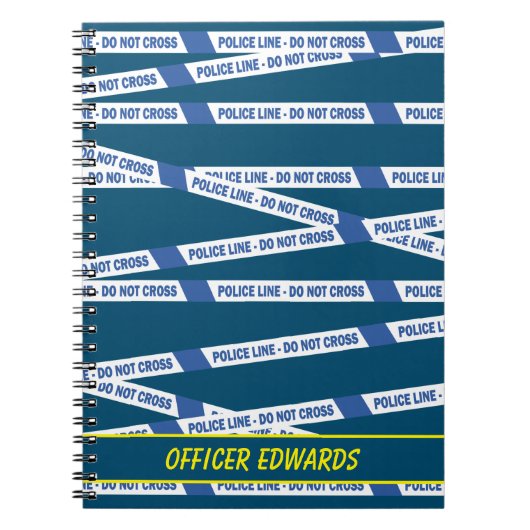 警察官犯罪現場がテープブルーを超えない ノートブック (正面)