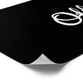 警察官祈りの言葉ギフト薄い青い線 ポスター (角)