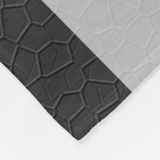 警察官祈りの言葉グレーレザーシンブルーライン フリースブランケット (角)