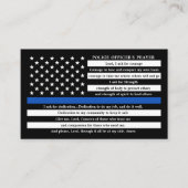 警察官祈りの言葉バルク薄いブルーライン 名刺 (正面)