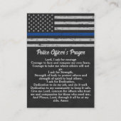 警察官祈りの言葉バルク薄いブルーライン 名刺 (正面)