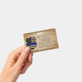 警察官祈りの言葉パーソナライズされたシンブルーライン バッジ (手持ち)