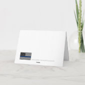 警察官祈りの言葉法執行青色線 サンキューカード (裏面)