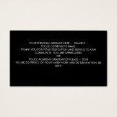 警察官祈りの言葉薄い青いラインカード (裏面)