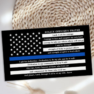 警察官祈りの言葉薄い青いラインカード