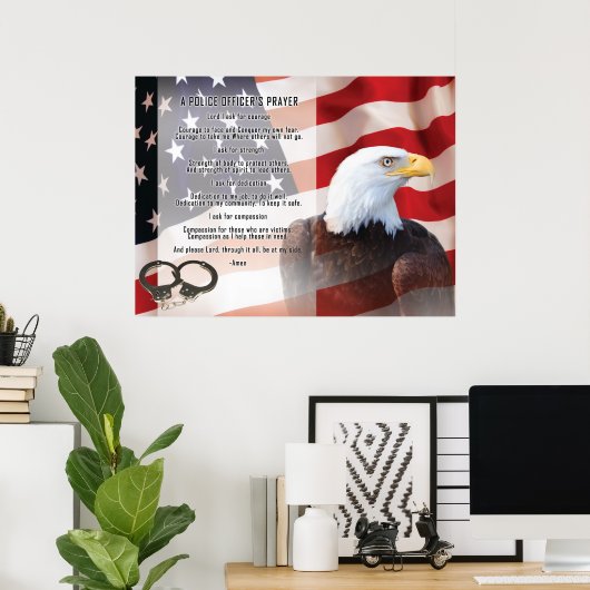 警察官祈りの言葉 ポスター (ホームオフィス)