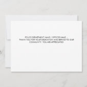 警察官米国旗の法執行機関 サンキューカード (裏面)