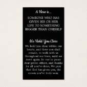 警察官葬式祈りの言葉カードヒーロー記念 (裏面)