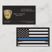 警察官薄青ライン旗法執行部 名刺 (正面/裏面)