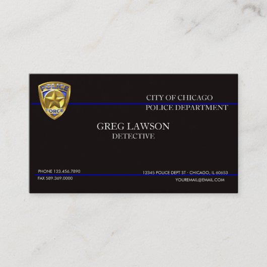 警察官薄青ライン旗法執行部 名刺 (正面)