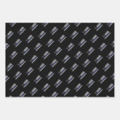 警察官薄青ライン法執行警官 ラッピングペーパーシート (正面2)