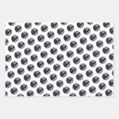 警察官薄青ライン法執行警官 ラッピングペーパーシート (正面)