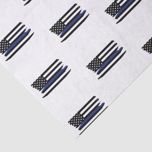 警察官薄青ライン法執行警官 薄葉紙 (詳細)