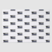 警察官薄青ライン法執行警官 薄葉紙 (正面)