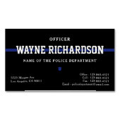 警察官薄青ライン法執行部 マグネット名刺 (正面)