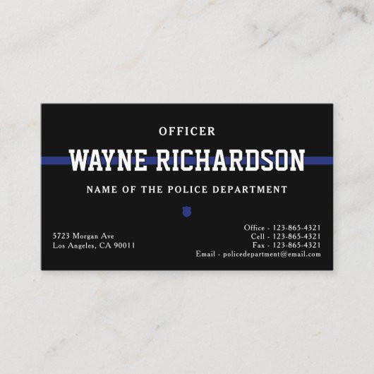 警察官薄青ライン法執行部 名刺 (正面)