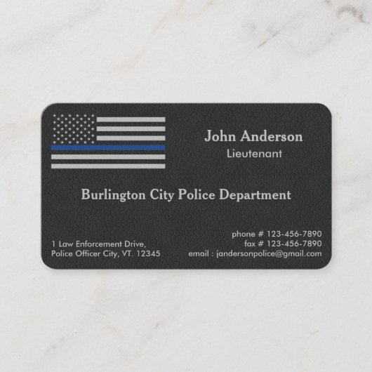 警察官薄青ライン法執行部 名刺 (正面)
