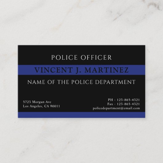 警察官薄青ライン警察部 名刺 (正面)