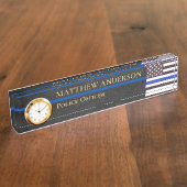 警察官薄青ライン軍曹の時計名 デスクネームプレート (側面)