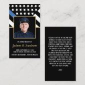 警察官記念写真祈りの言葉票 コーリングカード (正面/裏面)