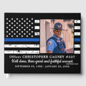 警察官記念薄いブルーライン写真 ゲストブック (正面)