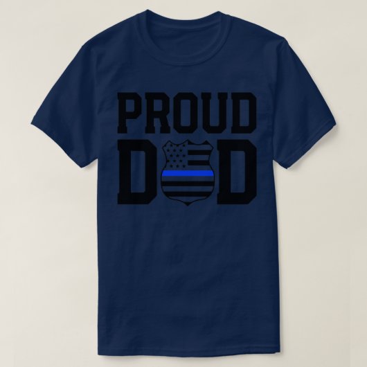 警察官誇りを持ったシャツの父親のパパシンBl Tシャツ (デザイン正面)