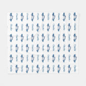 警察官誕生日パーティカスタムー フリースブランケット (正面(横))