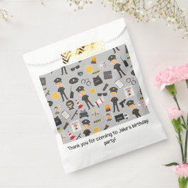 警察官誕生日パーティーグレー フェイバーバッグ