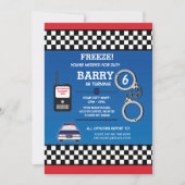 警察官誕生日パーティー刑事招待状 招待状 (正面)