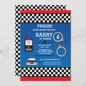 警察官誕生日パーティー刑事招待状 招待状 (正面/裏面)