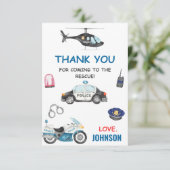 警察官誕生日 サンキューカード (スタンド正面)